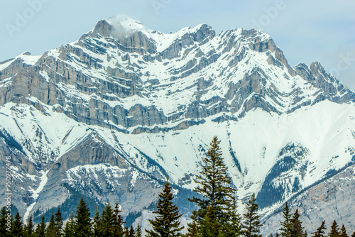 Snow covered Canadian Rocky Mountains 