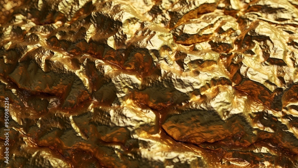Textured mass of metallic gold shining bright Textured mass of metallic gold shining bright