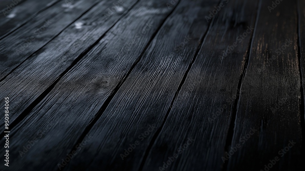 Detailed close-up of dark wooden planks, showing rich texture and subtle light reflections. Detailed close-up of dark wooden planks, showing rich texture and subtle light reflections.