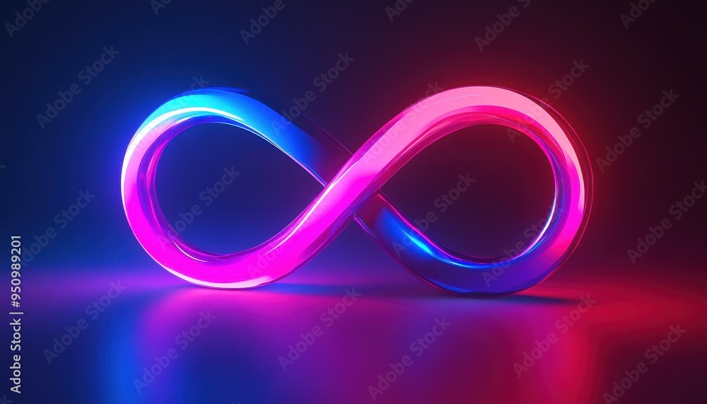 Vibrant Infinity Symbol in Neon Lights Vibrant Infinity Symbol in Neon Lights