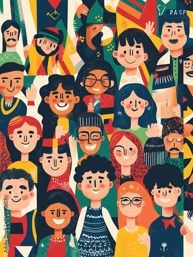 global solidarity, featuring people from various cultures