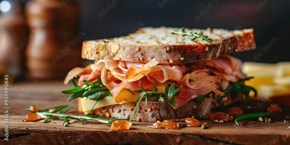 Bauru sandwich Tasty combination of bread cheese and ham Bauru sandwich Tasty combination of bread cheese and ham