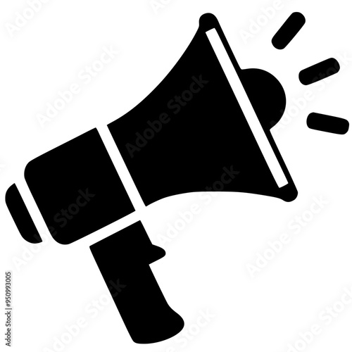 Silhouette d'un mégaphone d'annonce