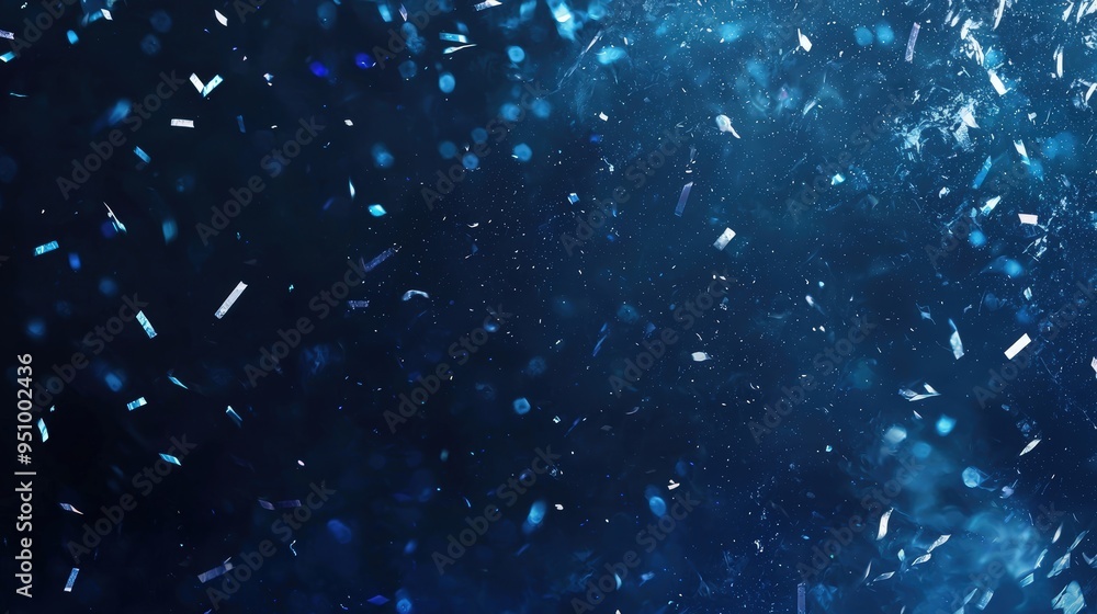 custom made wallpaper toronto digitalBlue confetti falling