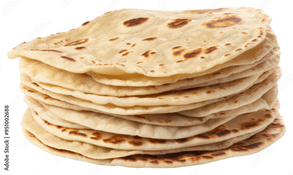 PNG Stacked fresh homemade flatbreads