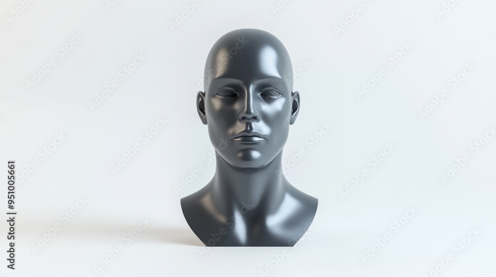 Mannequin Head with a Minimalist Aesthetic Mannequin Head with a Minimalist Aesthetic