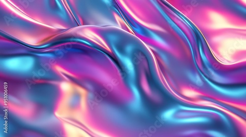 Abstract Iridescent Fluid Background