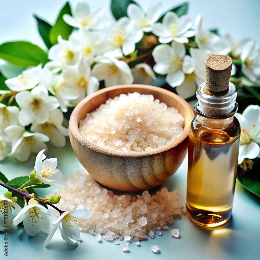 Salt and aroma oil for spa. Salt and aroma oil for spa.