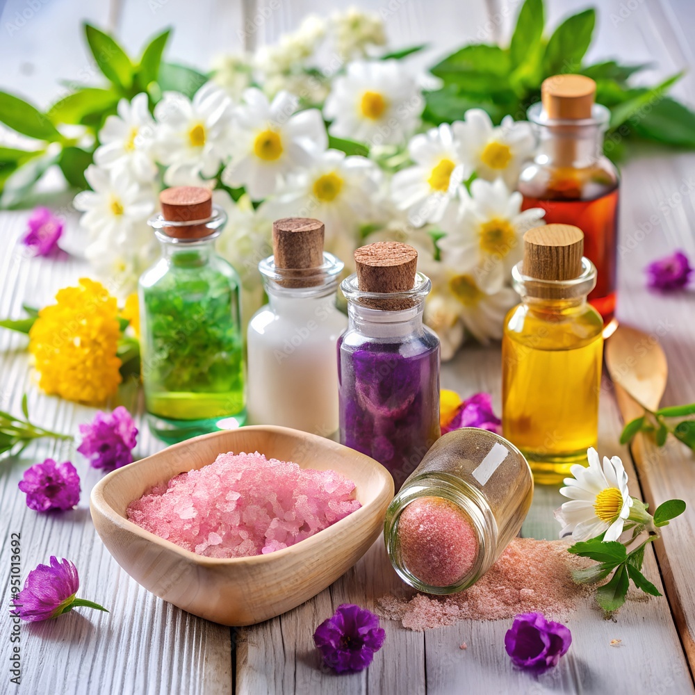Salt and aroma oil for spa. Salt and aroma oil for spa.