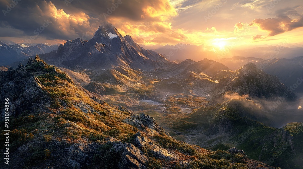 Soft dawn light with gentle hues of sunrise Soft dawn light with gentle hues of sunrise