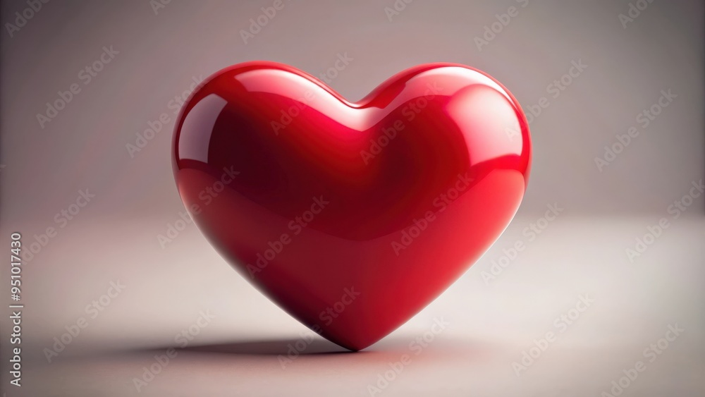 Vibrant red heart isolated on background for romantic and love-themed designs Vibrant red heart isolated on background for romantic and love-themed designs