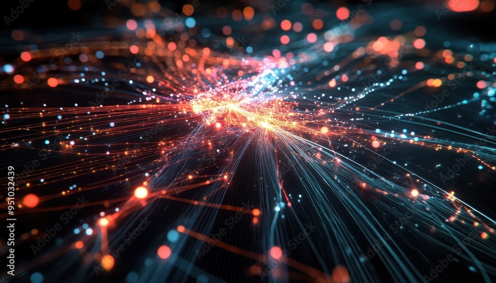 Vibrant Energy Explosion of Colorful Sparks and Streaks Vibrant Energy Explosion of Colorful Sparks and Streaks
