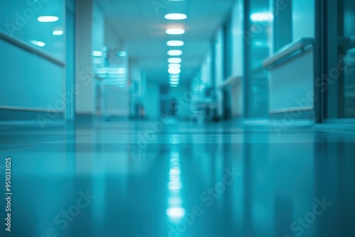 Empty hospital hallway