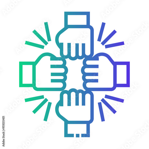brotherhood Line Gradient Icon