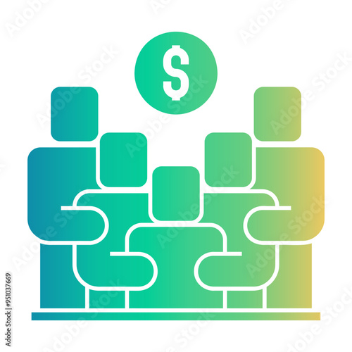 social family gathering Gradient icon
