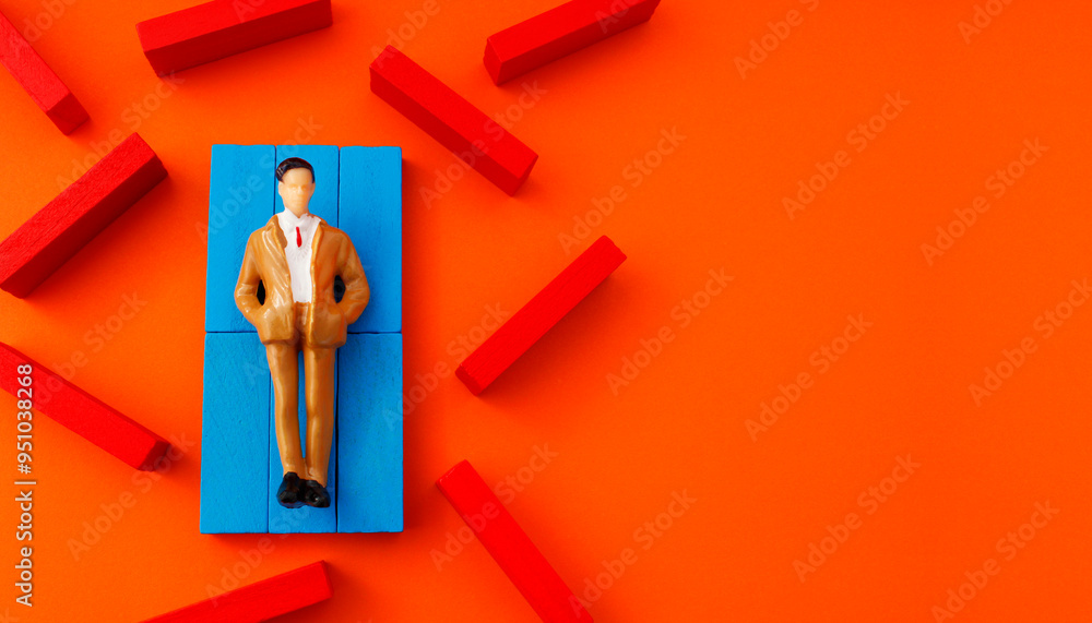Executive in his comfort zone avoiding new challenges Executive in his comfort zone avoiding new challenges