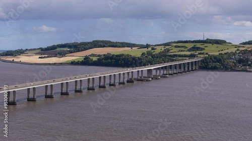 Wallpaper Mural Aerial view of the Tay Road Bridge which connects Dundee and Newport-on-Tay. Transportation concept. Torontodigital.ca