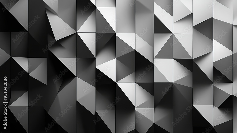 Obraz premium Monochrome Abstract Geometric Patterns: A Minimalist Design Exploration