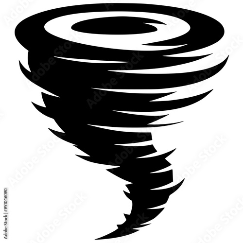 Silhouette di un tornado