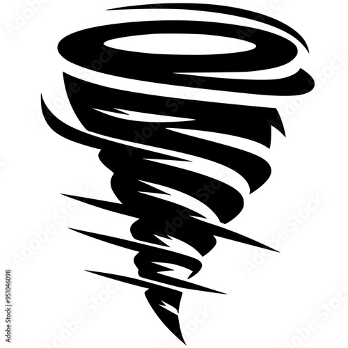 Silhouette di un tornado