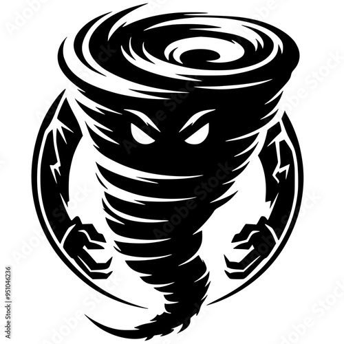 Silhouette d'une tornade