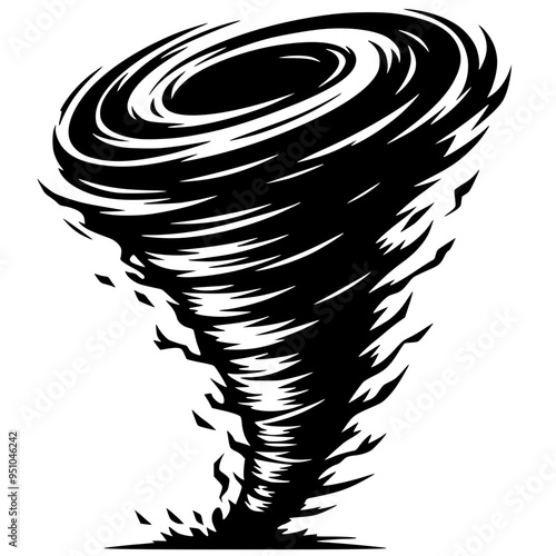 Silhouette d'une tornade