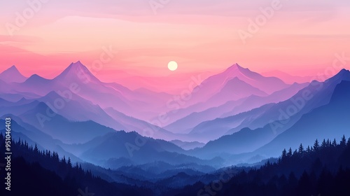 * Dawn breaking over the mountains with a peaceful vibe