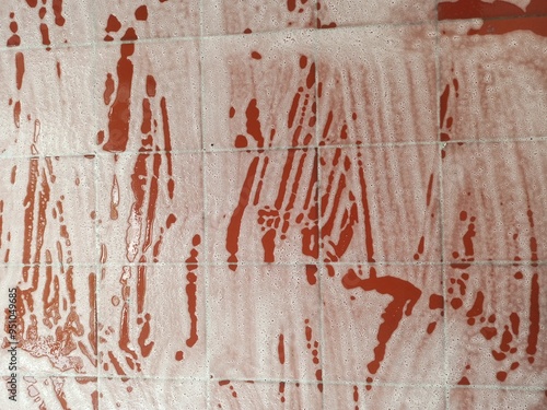 Abstract background. Foamy red floor.