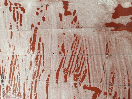 Abstract background. Foamy red floor.