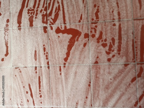 Abstract background. Foamy red floor.