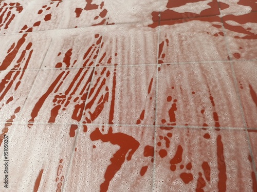 Abstract background. Foamy red floor.