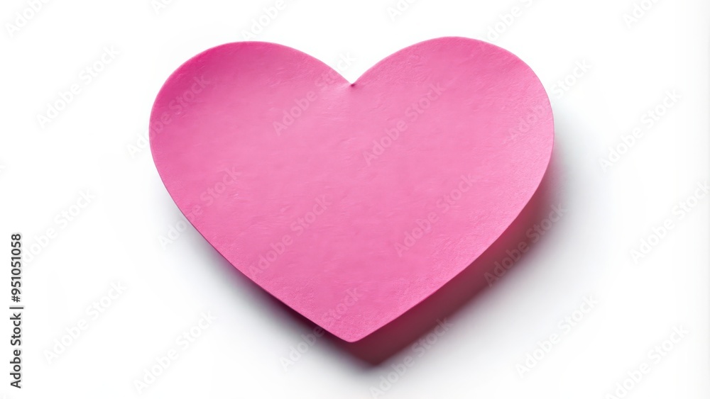 Pink heart shaped post it note with clipping path, perfect for Valentine's Day or love themed designs Pink heart shaped post it note with clipping path, perfect for Valentine's Day or love themed designs