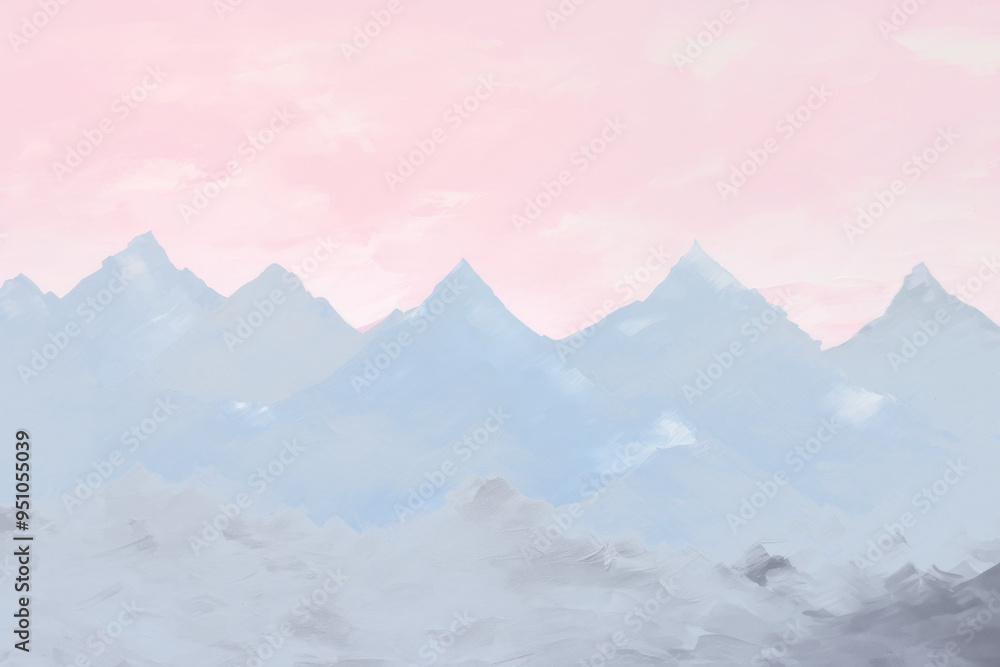 Obraz premium Serene mountain sunset painting png paint texture overlay, transparent background
