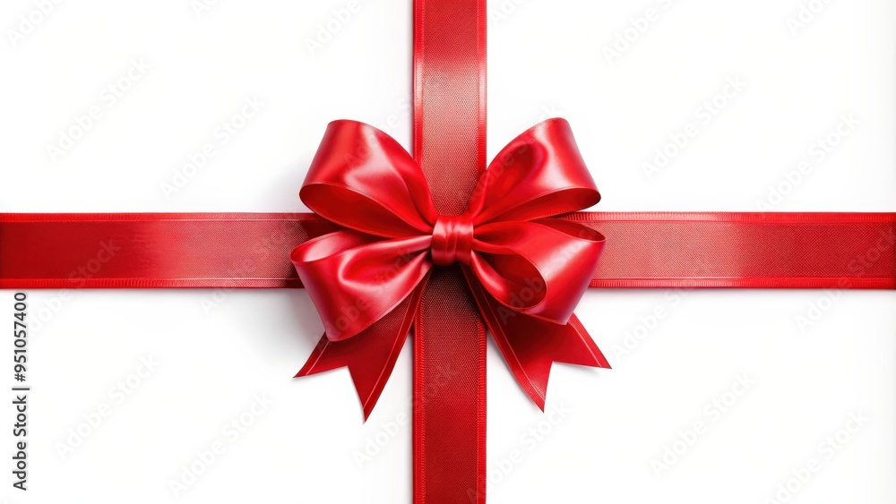 Red ribbon for gift wrapping, perfect for Christmas and birthday presents Red ribbon for gift wrapping, perfect for Christmas and birthday presents