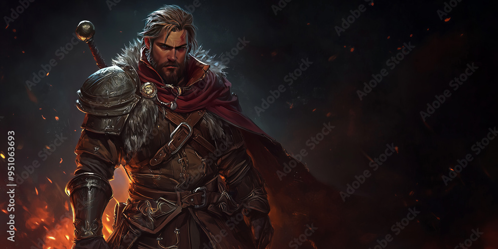 Fototapeta premium A character from the game. Website header or desktop wallpaper.