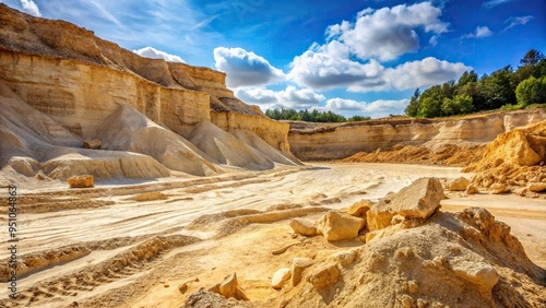 Petrified sand in a quarry erosion photo