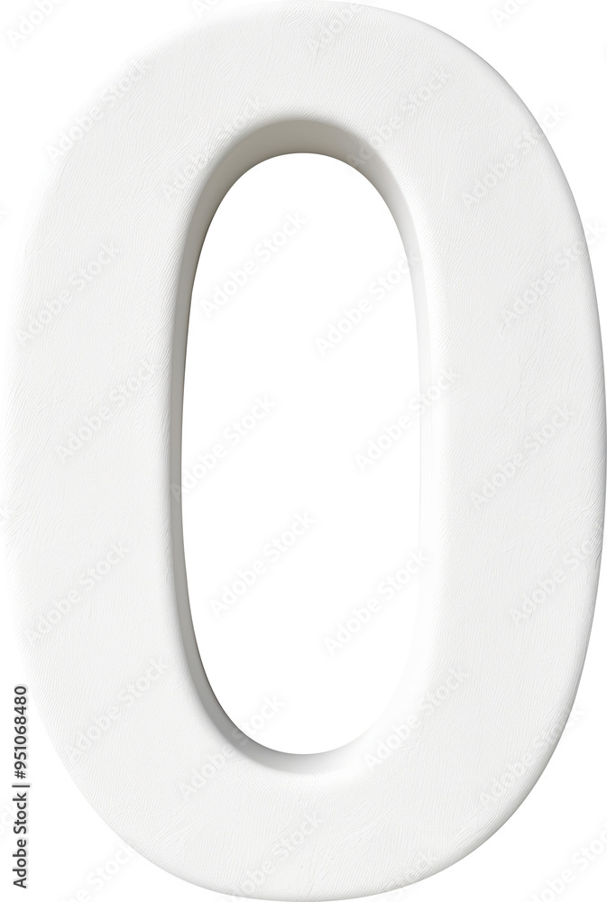 White letter O cutout White letter O cutout