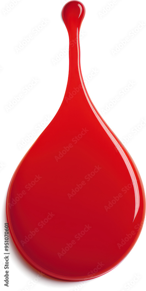 Obraz premium Single red drop of liquid