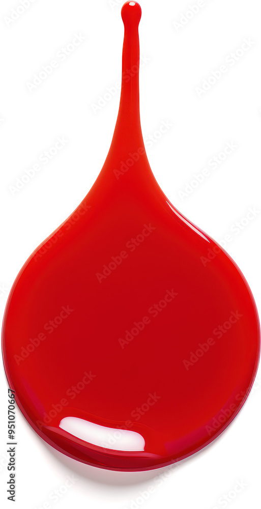 Fototapeta premium A single red drop of paint