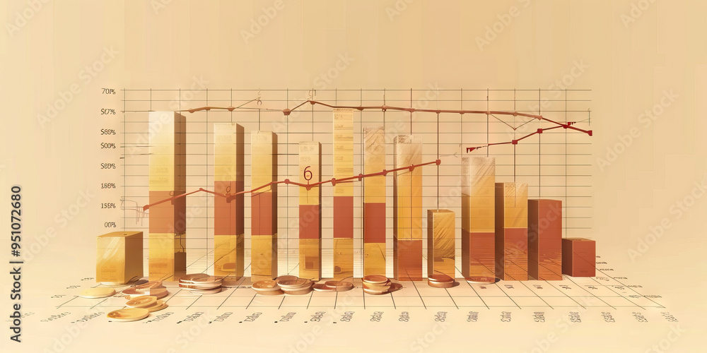Financial Projection Graph: A horizontal bar chart in earthy tones of brown and beige, displaying projected expenses and revenues for a new business venture. Financial Projection Graph: A horizontal bar chart in earthy tones of brown and beige, displaying projected expenses and revenues for a new business venture.
