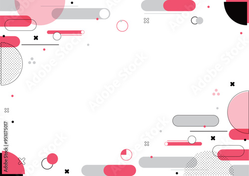 幾何学 グラフィック フレーム 背景 ピンク