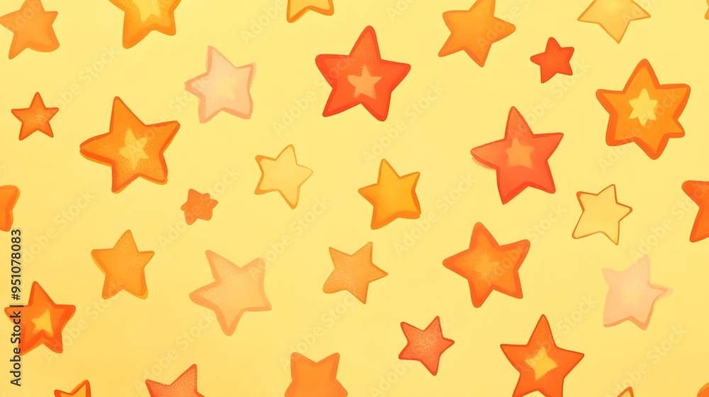 Orange Stars on Yellow Background, Abstract Image, Texture, Pattern, Wallpaper, Cover and Screen for Smartphone, PC, Laptop, 9:16 and 16:9 Format Orange Stars on Yellow Background, Abstract Image, Texture, Pattern, Wallpaper, Cover and Screen for Smartphone, PC, Laptop, 9:16 and 16:9 Format