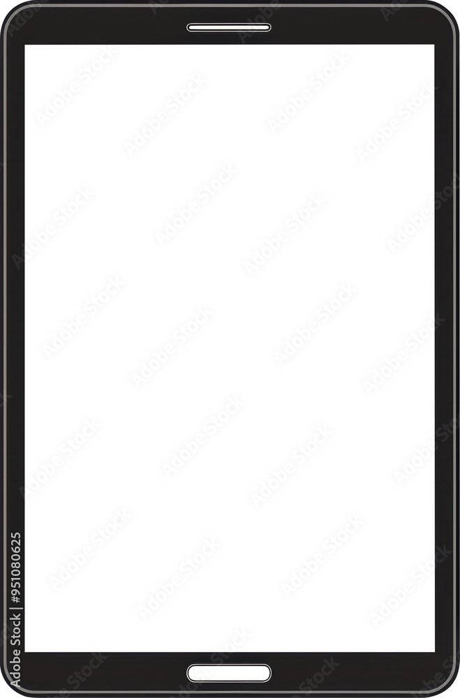 Black tablet with blank screen. Black tablet with blank screen.