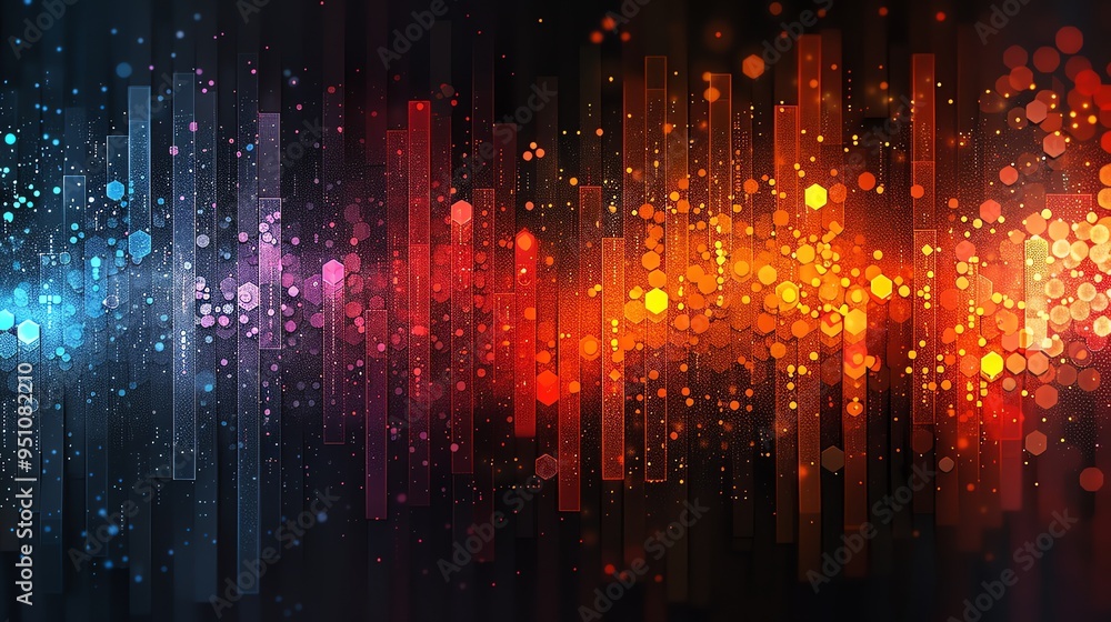 Vibrant Abstract Light Waves with a Colorful Glow Vibrant Abstract Light Waves with a Colorful Glow