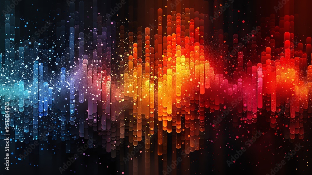 Vibrant Abstract Light Waves with a Colorful Glow Vibrant Abstract Light Waves with a Colorful Glow