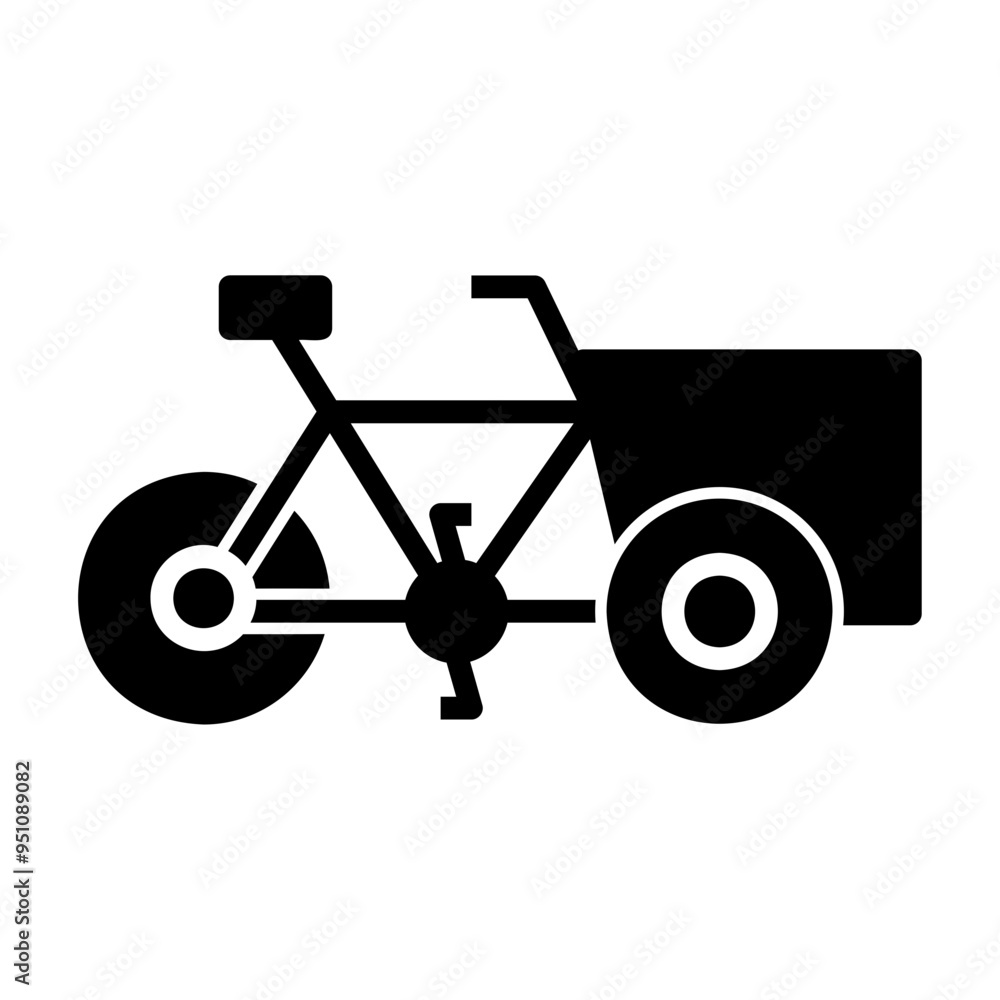 cargo bike Solid icon cargo bike Solid icon