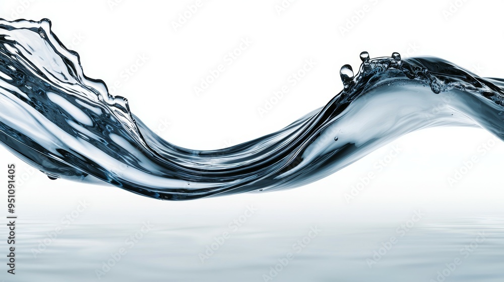 A wave of water with a lot of bubbles A wave of water with a lot of bubbles