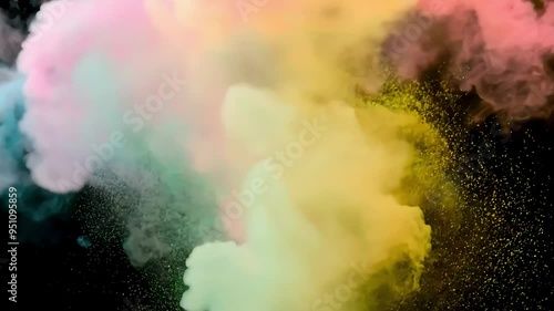 Vibrant Swirls of Colorful Smoke in Abstract Motion