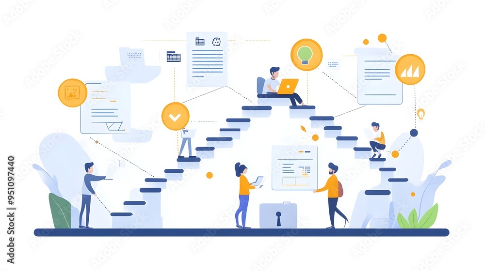Streamlined Workflow Infographic with Step by Step Process Displayed in Clean and Organized Stair Step Format on Isolated Background Ideal for Business Presentations Reports and Data Visualizations Streamlined Workflow Infographic with Step by Step Process Displayed in Clean and Organized Stair Step Format on Isolated Background Ideal for Business Presentations Reports and Data Visualizations