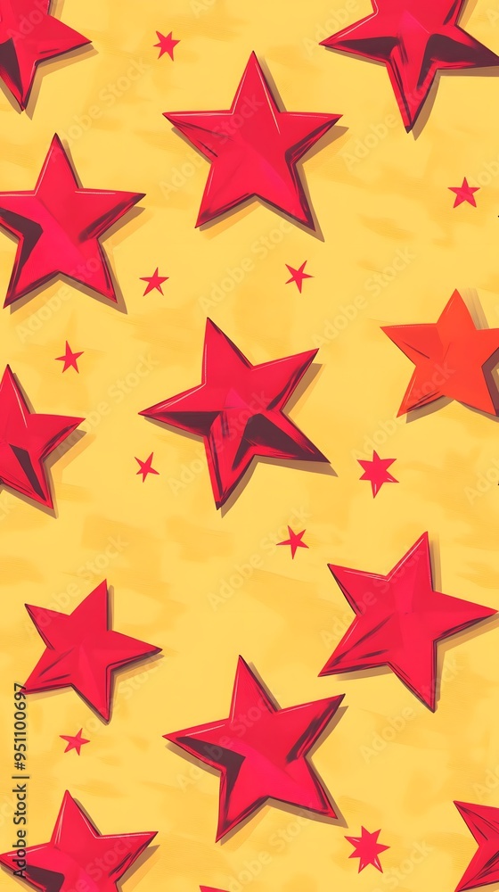 Red Stars on Yellow Background, Abstract Image, Texture, Pattern, Wallpaper, Cover and Screen for Smartphone, PC, Laptop, 9:16 and 16:9 Format Red Stars on Yellow Background, Abstract Image, Texture, Pattern, Wallpaper, Cover and Screen for Smartphone, PC, Laptop, 9:16 and 16:9 Format